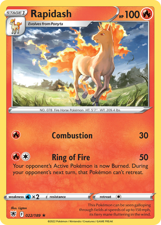 Rapidash 22/189 Sword & Shield Astral Radiance