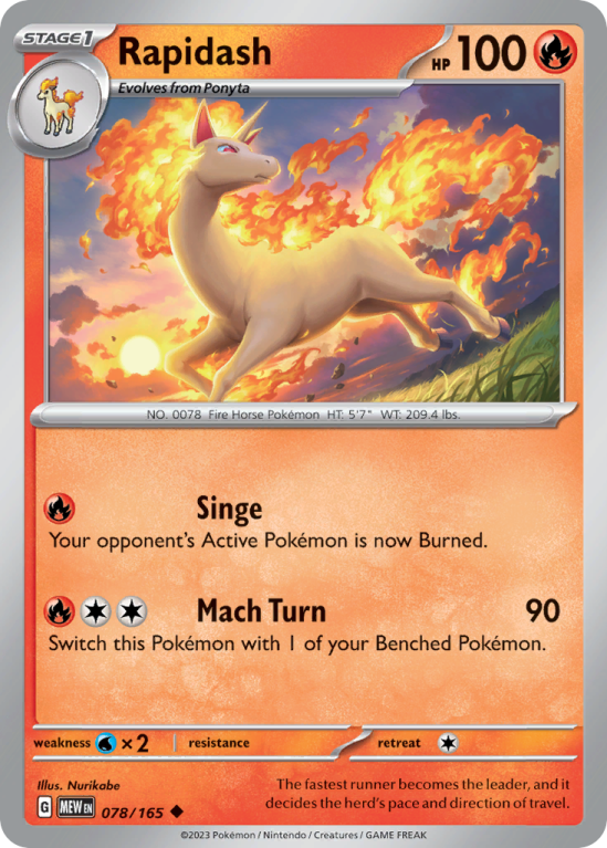 Rapidash 78/165 Scarlet & Violet 151