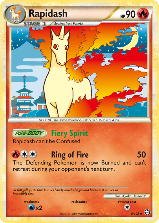 Rapidash 8/102 HeartGold & SoulSilver HS—Triumphant
