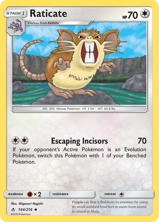 Raticate 144/214 Sun & Moon Unbroken Bonds