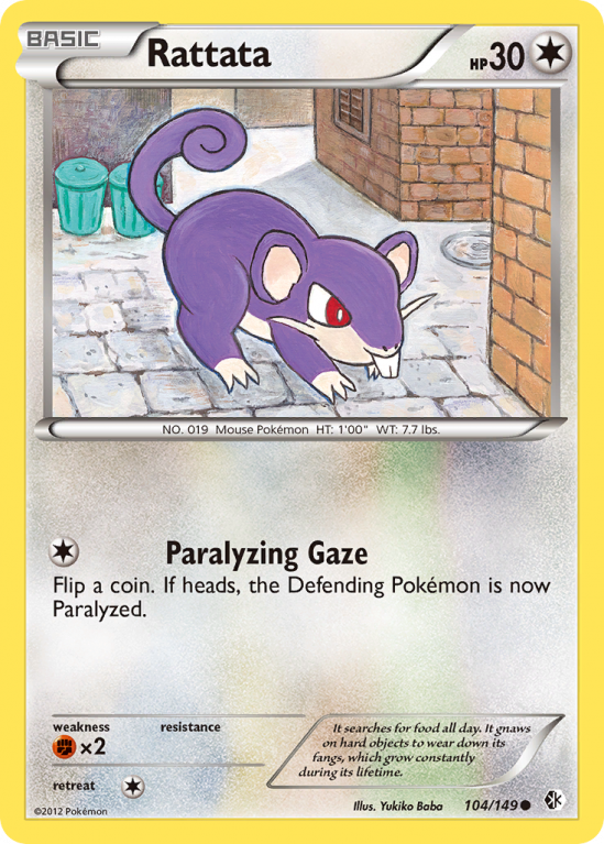 Rattata 104/149 Black & White Boundaries Crossed