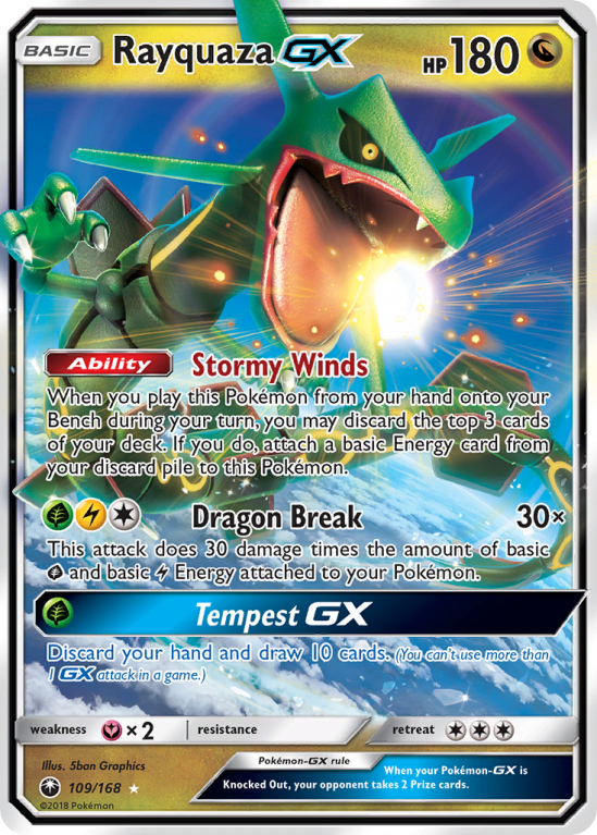 Rayquaza-GX 109/168 Sun & Moon Celestial Storm