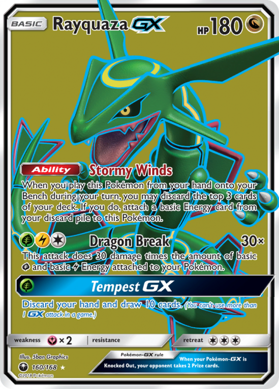 Rayquaza-GX 160/168 Sun & Moon Celestial Storm