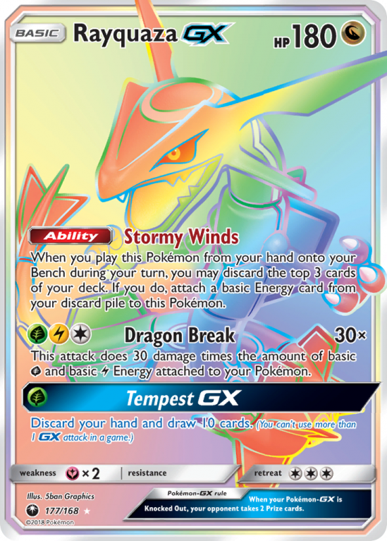 Rayquaza-GX 177/168 Sun & Moon Celestial Storm