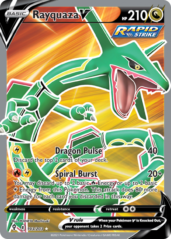 Rayquaza V 193/203 Sword & Shield Evolving Skies
