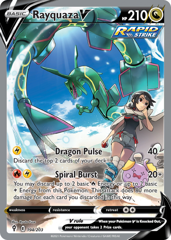 Rayquaza V 194/203 Sword & Shield Evolving Skies