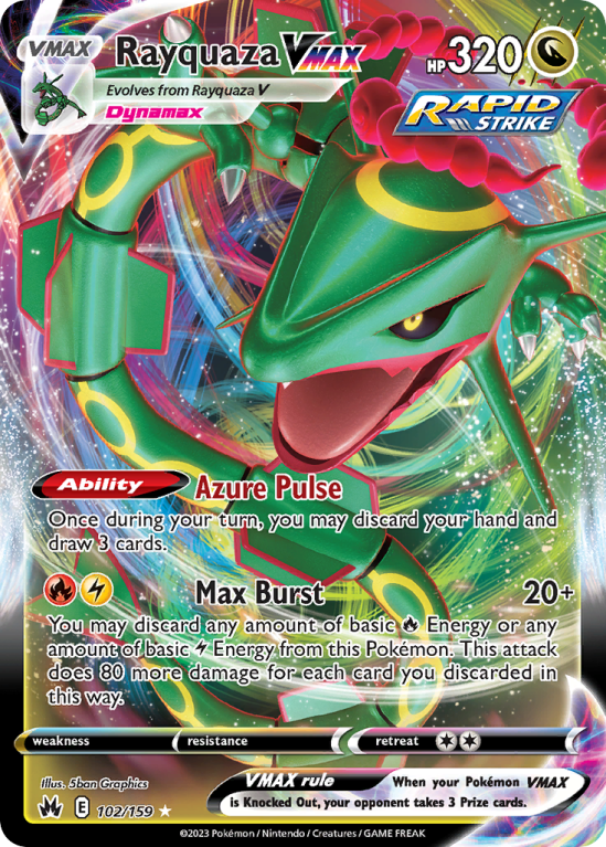 Rayquaza VMAX 102/159 Sword & Shield Crown Zenith