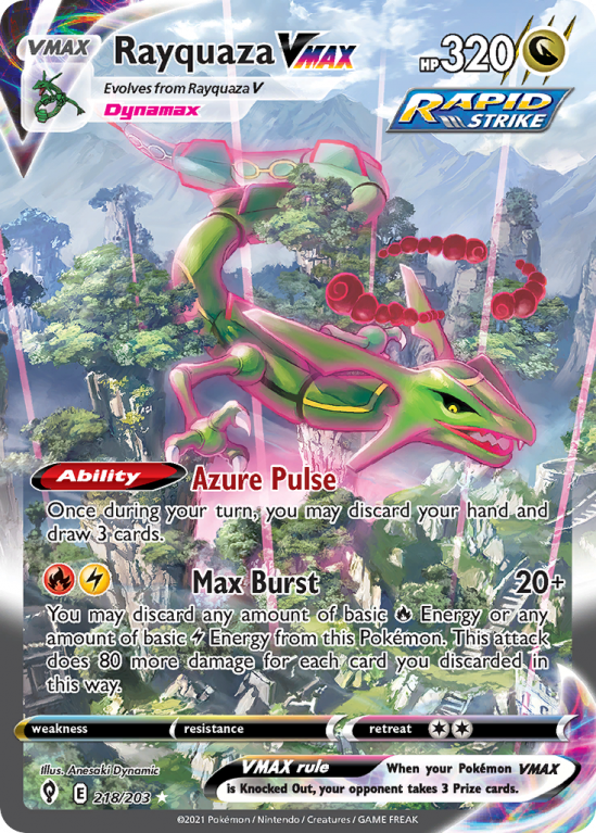 Rayquaza VMAX 218/203 Sword & Shield Evolving Skies