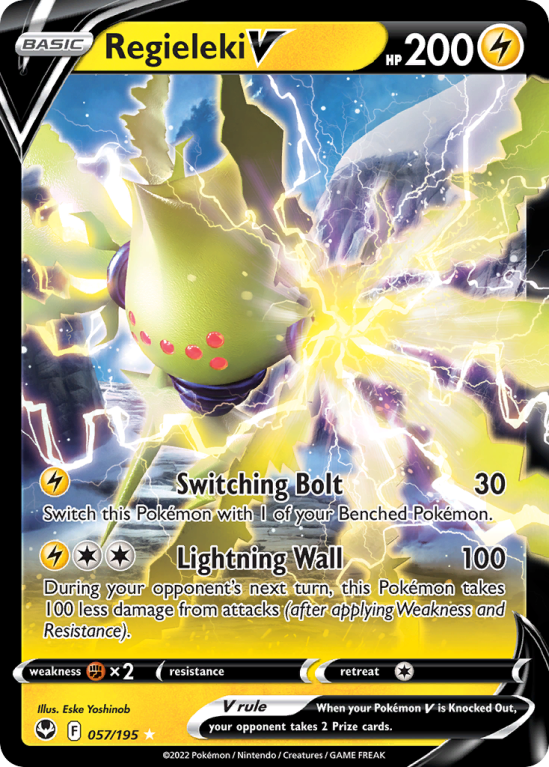 Regieleki V 57/195 Sword & Shield Silver Tempest