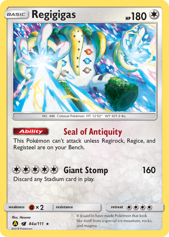 Regigigas 84a/111 Sun & Moon Crimson Invasion