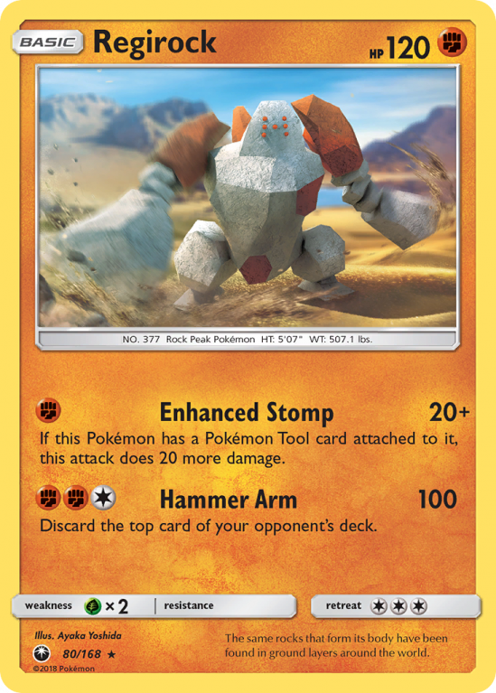 Regirock 80/168 Sun & Moon Celestial Storm