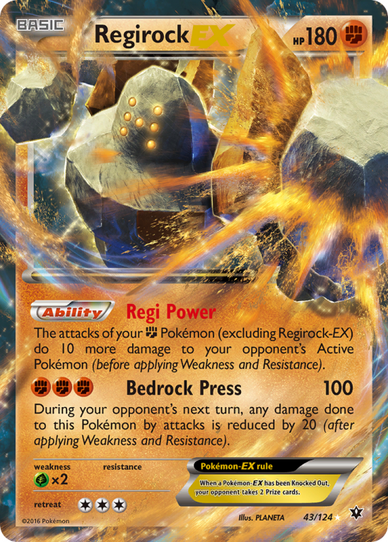 Regirock-EX 43/124 XY Fates Collide