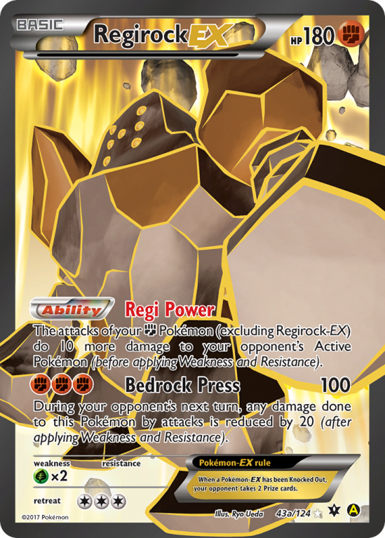 Regirock-EX 43a/124 XY Fates Collide
