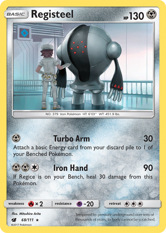 Registeel 68/111 Sun & Moon Crimson Invasion