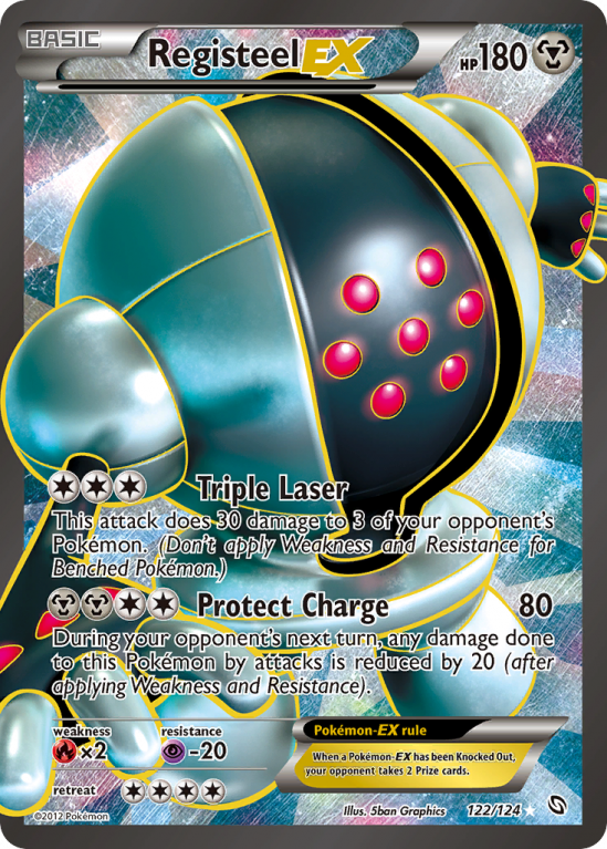 Registeel-EX 122/124 Black & White Dragons Exalted