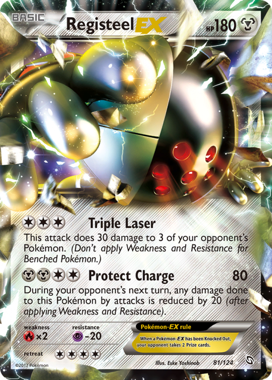 Registeel-EX 81/124 Black & White Dragons Exalted
