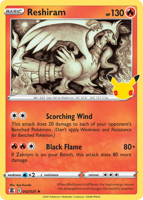 Reshiram 2/25 Sword & Shield Celebrations
