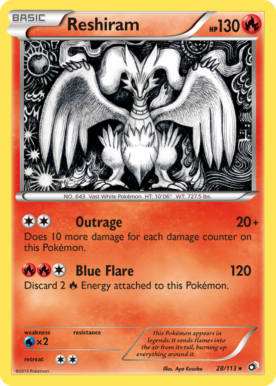 Reshiram 28/113 Black & White Legendary Treasures