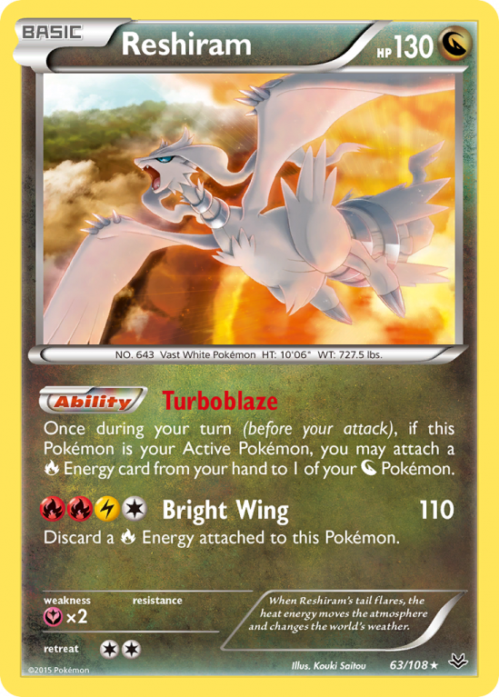 Reshiram 63/108 XY Roaring Skies