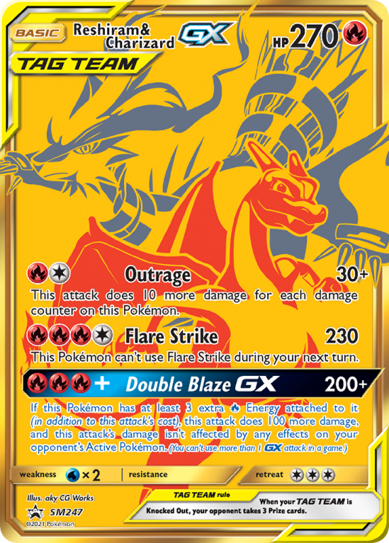 Reshiram & Charizard-GX SM247/156 Sun & Moon SM Black Star Promos