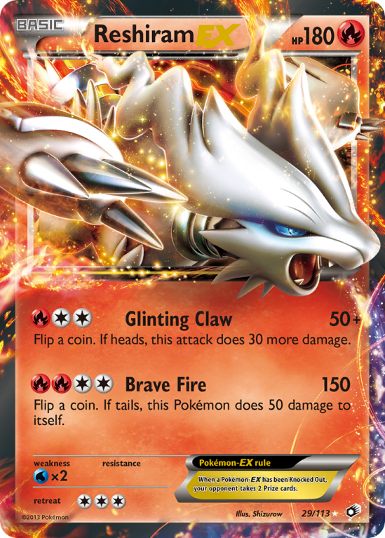Reshiram-EX 29/113 Black & White Legendary Treasures
