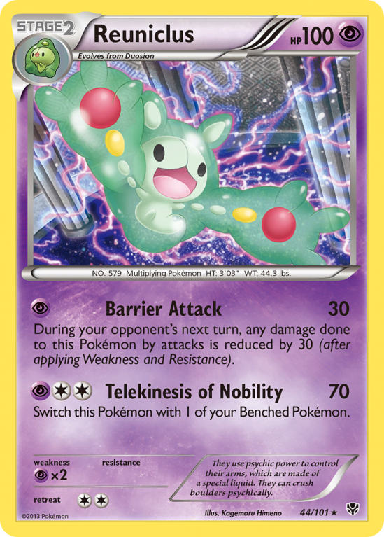 Reuniclus 44/101 Black & White Plasma Blast