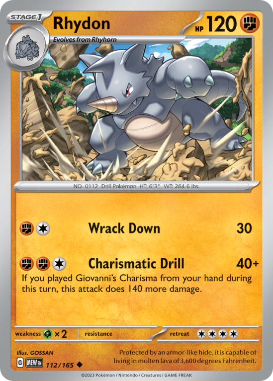 Rhydon 112/165 Scarlet & Violet 151
