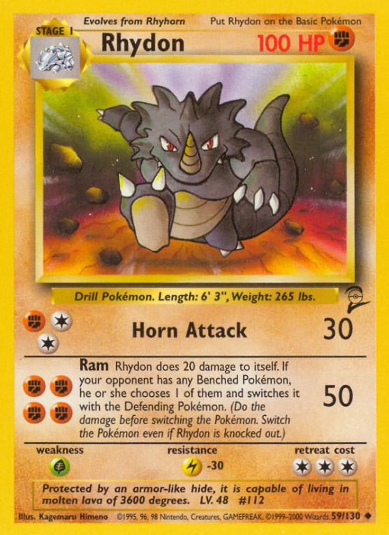 Rhydon 59/130 Base Base Set 2