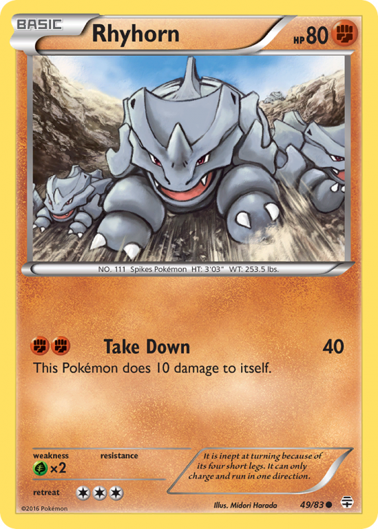 Rhyhorn 49/115 XY Generations