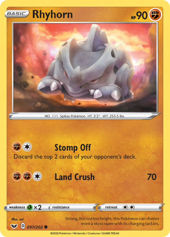 Rhyhorn 97/202 Sword & Shield Sword & Shield
