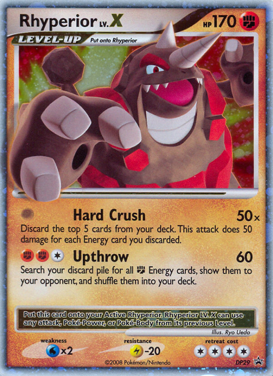 Rhyperior LV.X DP29/56 Diamond & Pearl DP Black Star Promos