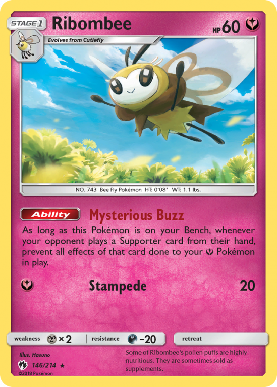 Ribombee 146/214 Sun & Moon Lost Thunder