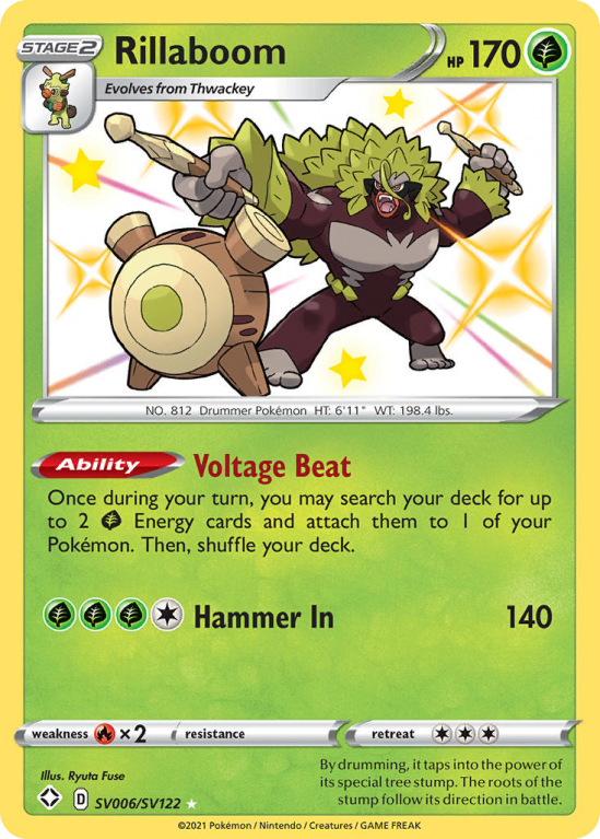 Rillaboom SV006/122 Sword & Shield Shiny Vault