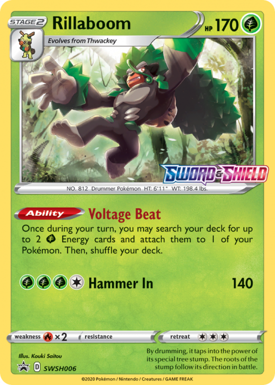 Rillaboom SWSH006/103 Sword & Shield SWSH Black Star Promos