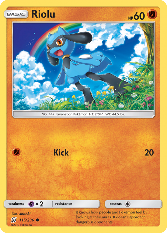Riolu 115/236 Sun & Moon Unified Minds