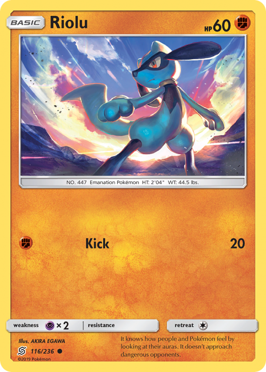 Riolu 116/236 Sun & Moon Unified Minds