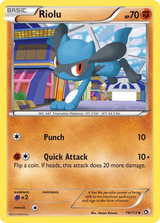 Riolu 79/113 Black & White Legendary Treasures