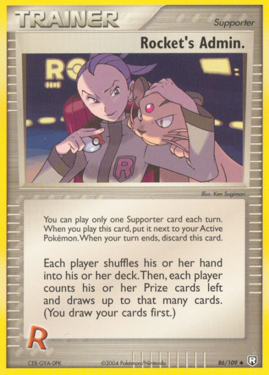 Rocket's Admin. 86/109 EX Team Rocket Returns
