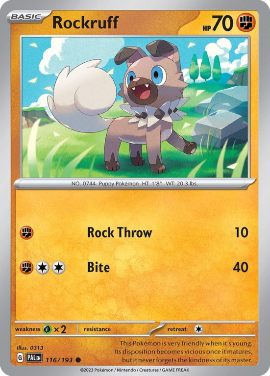 Rockruff 116/193 Scarlet & Violet Paldea Evolved