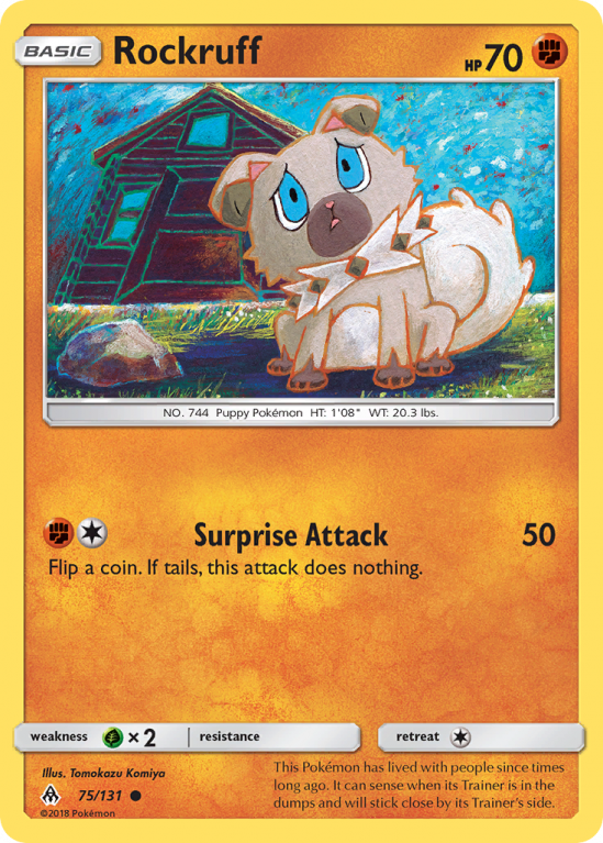 Rockruff 75/131 Sun & Moon Forbidden Light