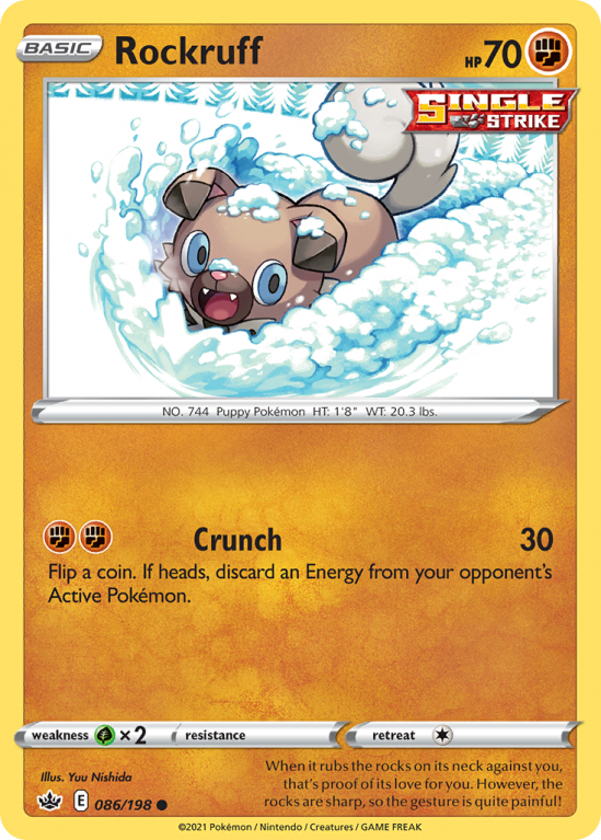 Rockruff 86/198 Sword & Shield Chilling Reign