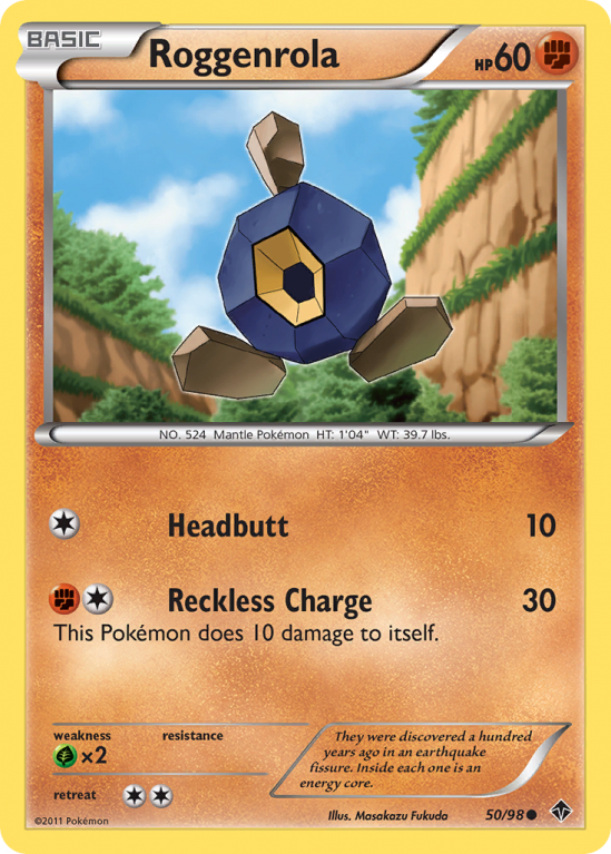 Roggenrola 50/98 Black & White Emerging Powers