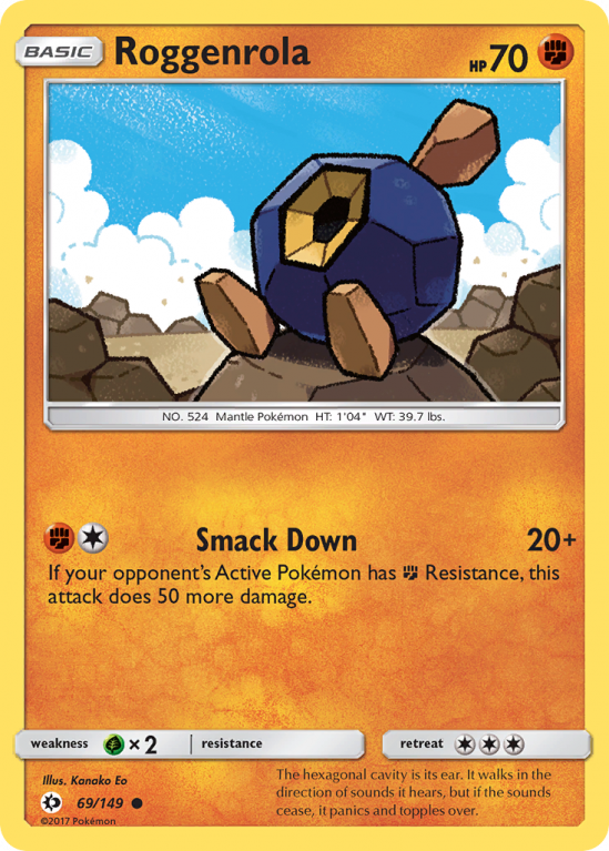 Roggenrola 69/149 Sun & Moon Sun & Moon
