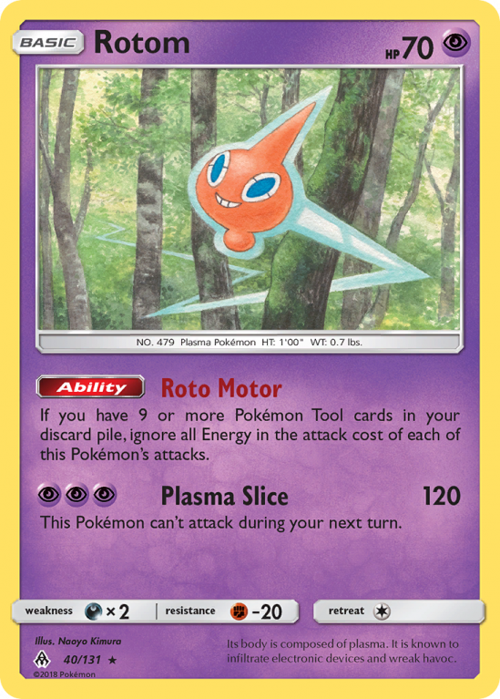 Rotom 40/131 Sun & Moon Forbidden Light