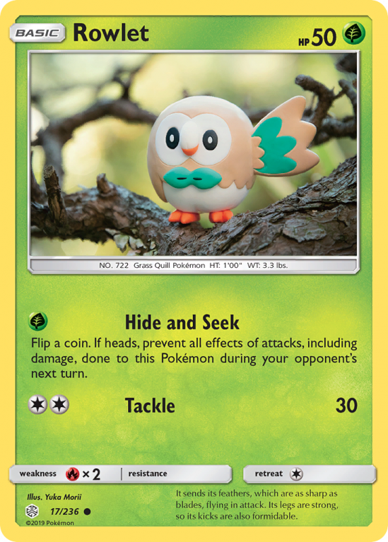 Rowlet 17/236 Sun & Moon Cosmic Eclipse