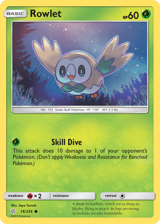 Rowlet 18/236 Sun & Moon Cosmic Eclipse