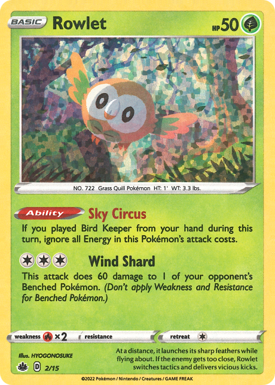 Rowlet 2/15 Other McDonald's Collection 2022