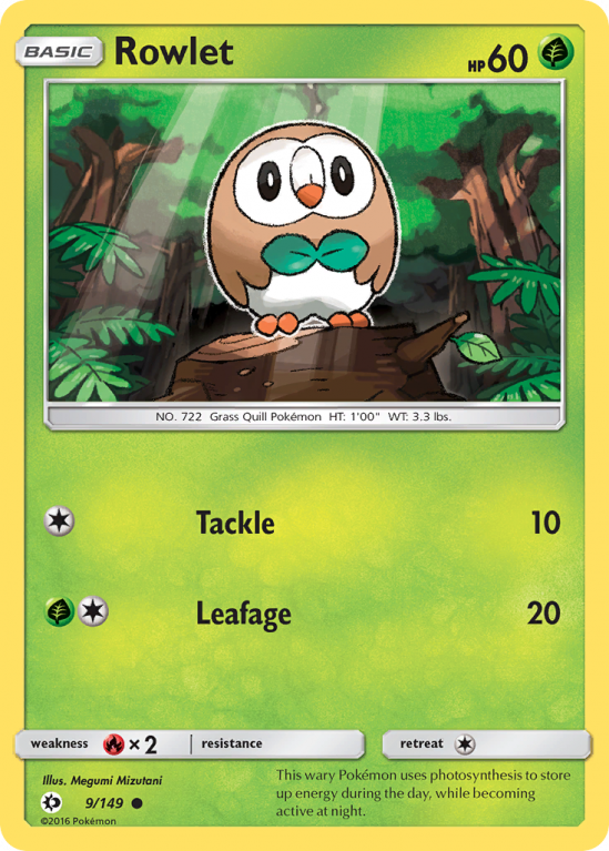 Rowlet 9/149 Sun & Moon Sun & Moon