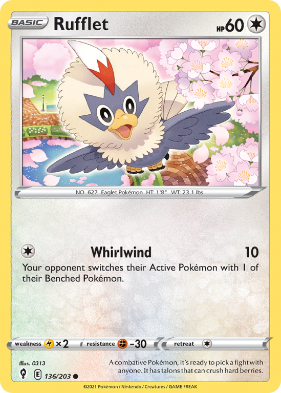 Rufflet 136/203 Sword & Shield Evolving Skies