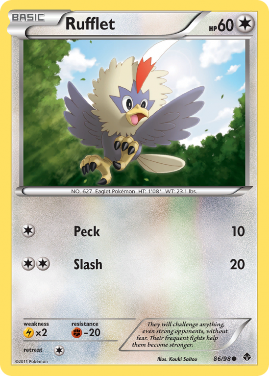 Rufflet 86/98 Black & White Emerging Powers